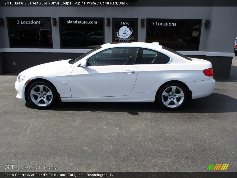 Alpine White / Coral Red/Black 2013 BMW 3 Series 335i xDrive Coupe