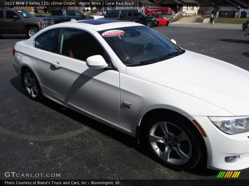 Alpine White / Coral Red/Black 2013 BMW 3 Series 335i xDrive Coupe