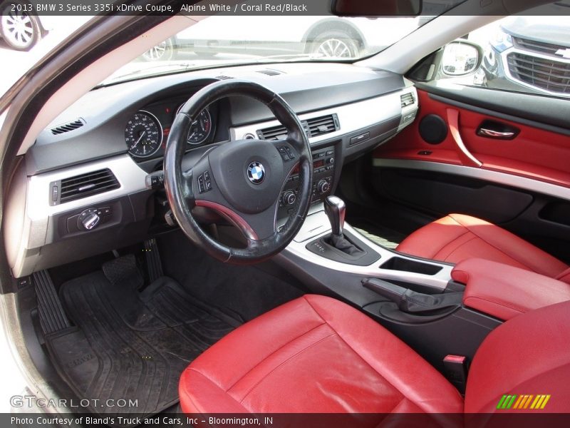 Alpine White / Coral Red/Black 2013 BMW 3 Series 335i xDrive Coupe