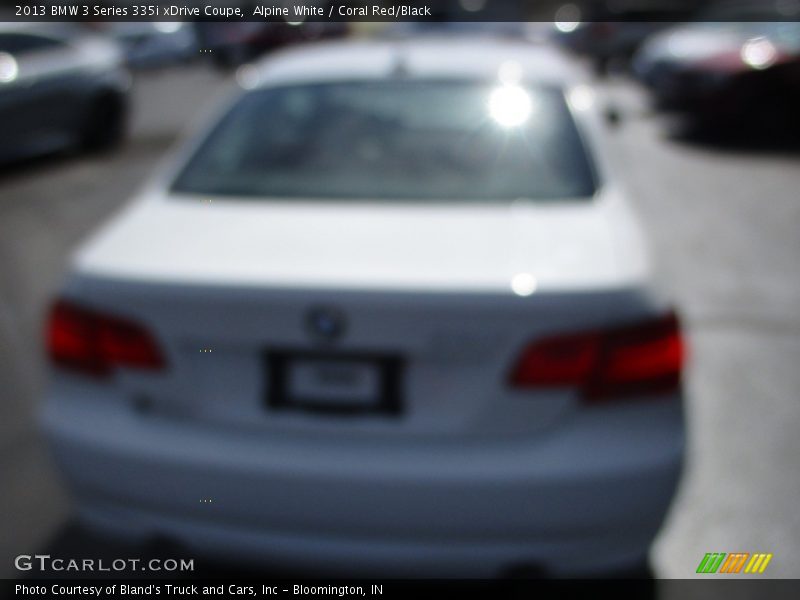 Alpine White / Coral Red/Black 2013 BMW 3 Series 335i xDrive Coupe