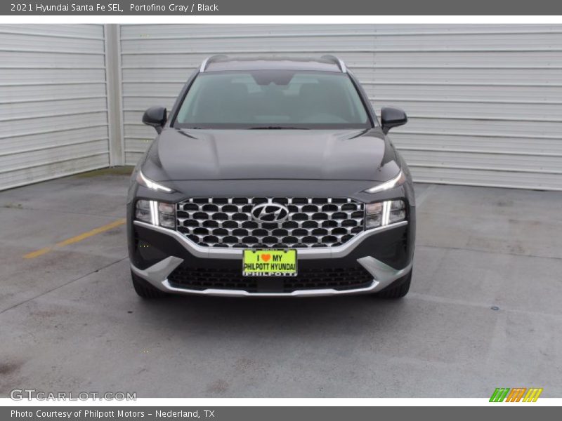 Portofino Gray / Black 2021 Hyundai Santa Fe SEL