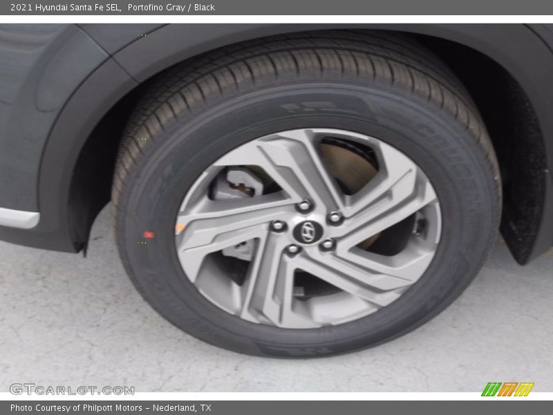 Portofino Gray / Black 2021 Hyundai Santa Fe SEL