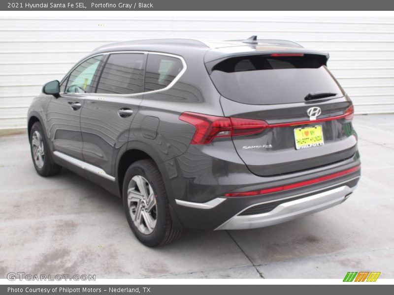 Portofino Gray / Black 2021 Hyundai Santa Fe SEL