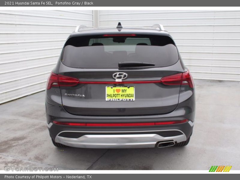 Portofino Gray / Black 2021 Hyundai Santa Fe SEL