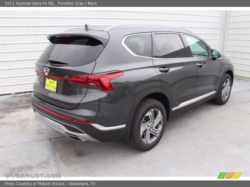 Portofino Gray / Black 2021 Hyundai Santa Fe SEL