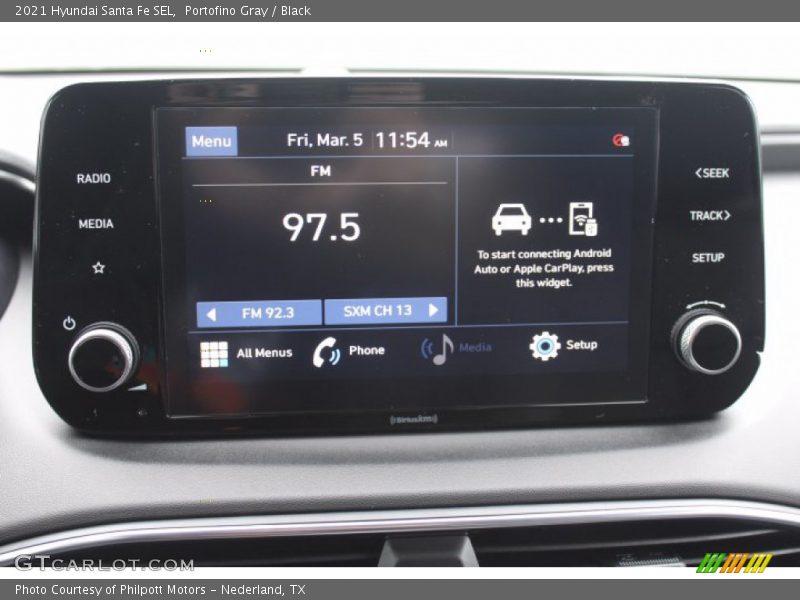 Portofino Gray / Black 2021 Hyundai Santa Fe SEL