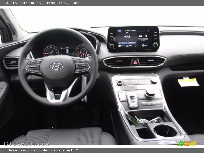 Portofino Gray / Black 2021 Hyundai Santa Fe SEL