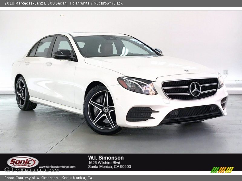 Polar White / Nut Brown/Black 2018 Mercedes-Benz E 300 Sedan