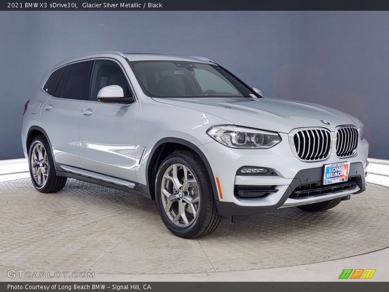 Glacier Silver Metallic / Black 2021 BMW X3 sDrive30i