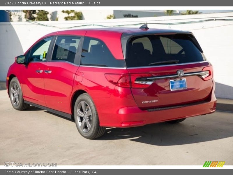 Radiant Red Metallic II / Beige 2022 Honda Odyssey EX