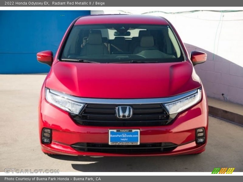 Radiant Red Metallic II / Beige 2022 Honda Odyssey EX