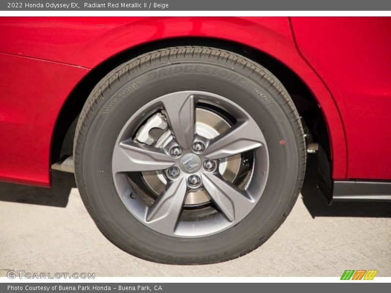 Radiant Red Metallic II / Beige 2022 Honda Odyssey EX