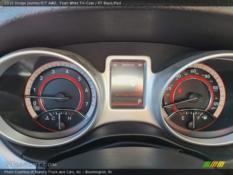 Pearl White Tri-Coat / RT Black/Red 2016 Dodge Journey R/T AWD