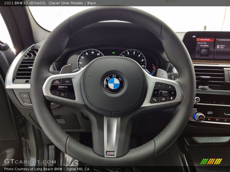 Glacier Silver Metallic / Black 2021 BMW X3 sDrive30i