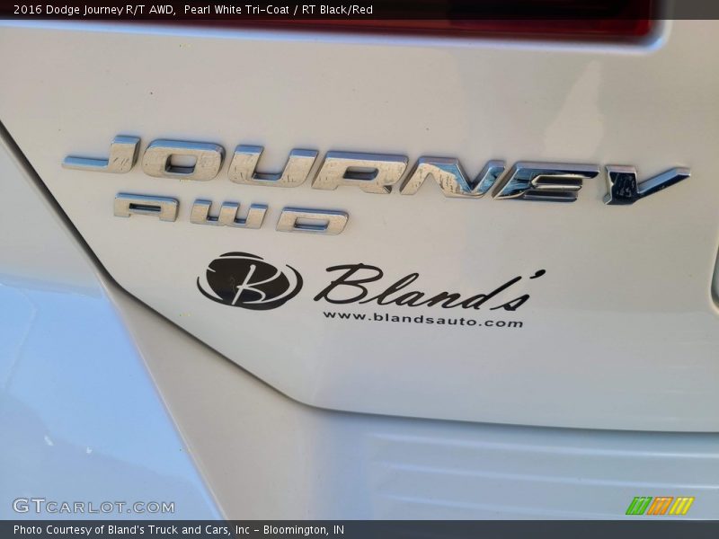 Pearl White Tri-Coat / RT Black/Red 2016 Dodge Journey R/T AWD