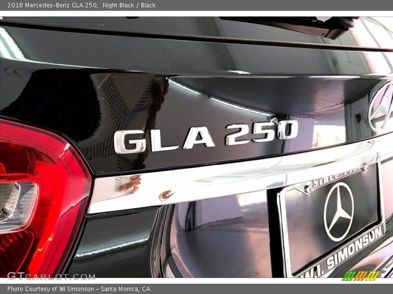 Night Black / Black 2018 Mercedes-Benz GLA 250