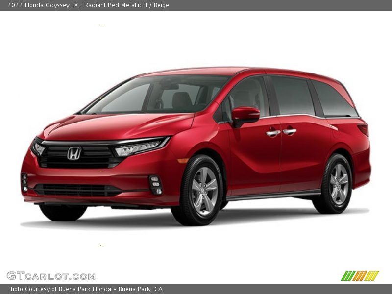 Radiant Red Metallic II / Beige 2022 Honda Odyssey EX