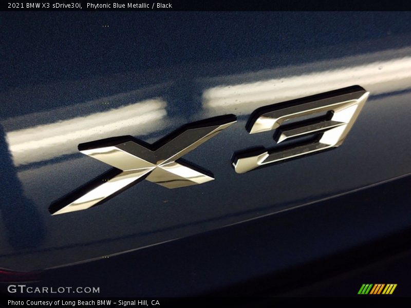 Phytonic Blue Metallic / Black 2021 BMW X3 sDrive30i