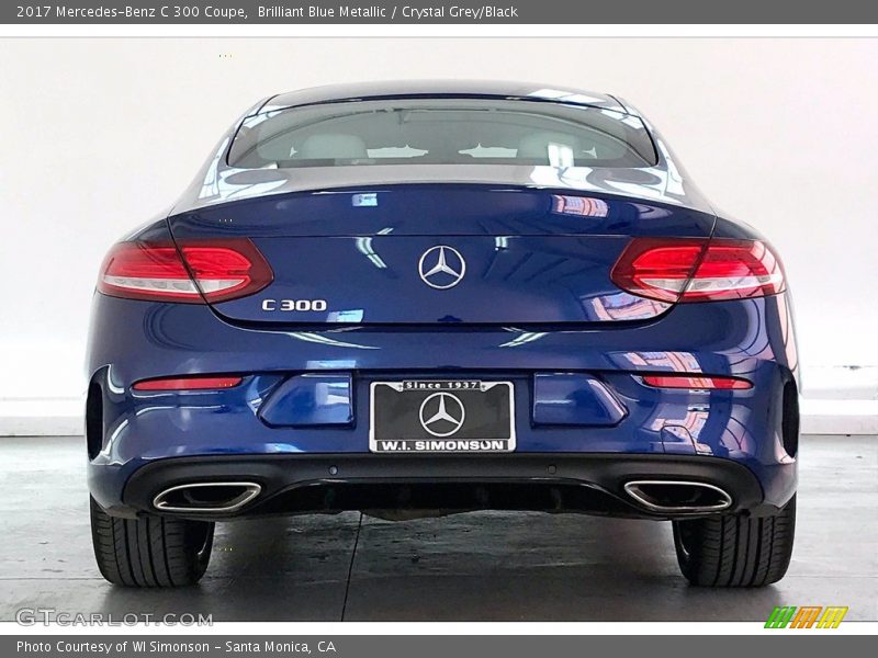 Brilliant Blue Metallic / Crystal Grey/Black 2017 Mercedes-Benz C 300 Coupe