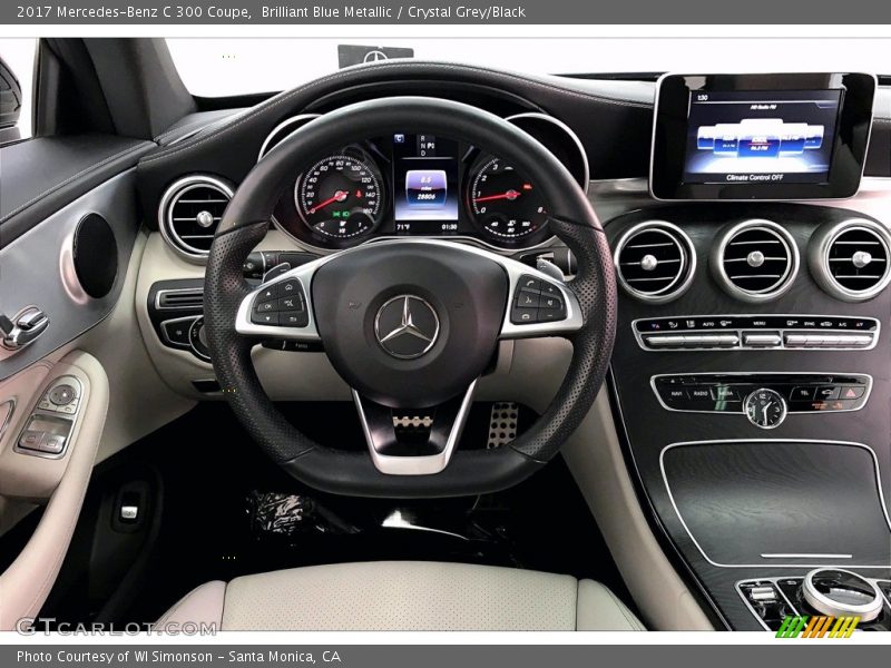 Brilliant Blue Metallic / Crystal Grey/Black 2017 Mercedes-Benz C 300 Coupe