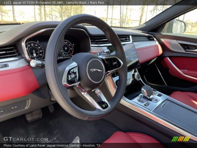 Santorini Black / Mars Red 2021 Jaguar XF P300 R-Dynamic SE AWD