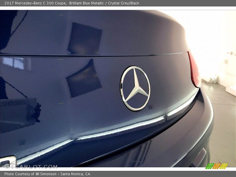 Brilliant Blue Metallic / Crystal Grey/Black 2017 Mercedes-Benz C 300 Coupe