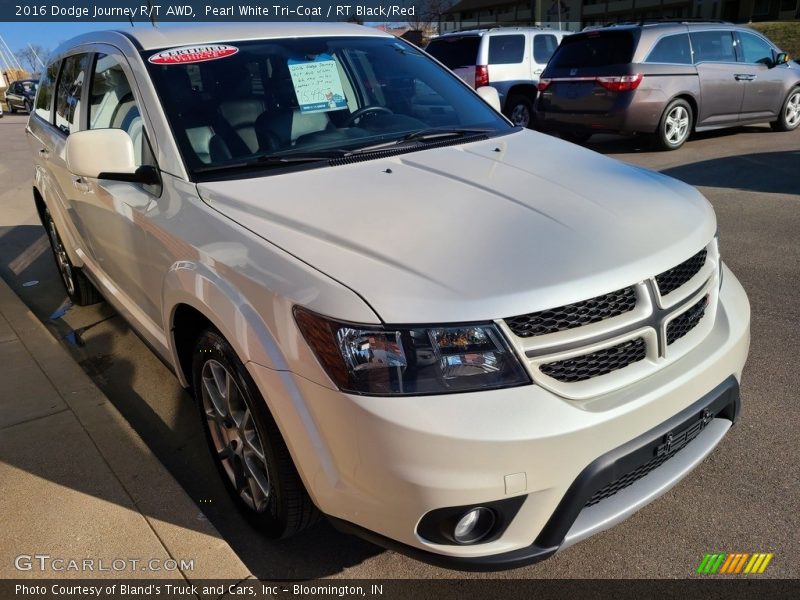 Pearl White Tri-Coat / RT Black/Red 2016 Dodge Journey R/T AWD