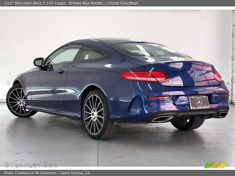 Brilliant Blue Metallic / Crystal Grey/Black 2017 Mercedes-Benz C 300 Coupe