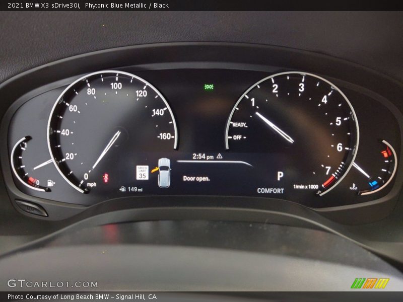 Phytonic Blue Metallic / Black 2021 BMW X3 sDrive30i