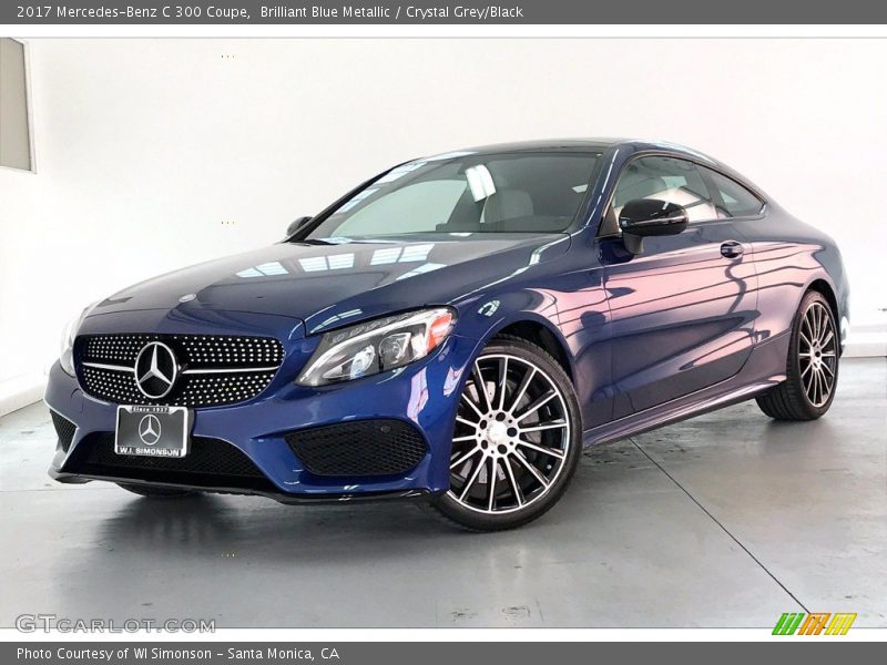 Brilliant Blue Metallic / Crystal Grey/Black 2017 Mercedes-Benz C 300 Coupe