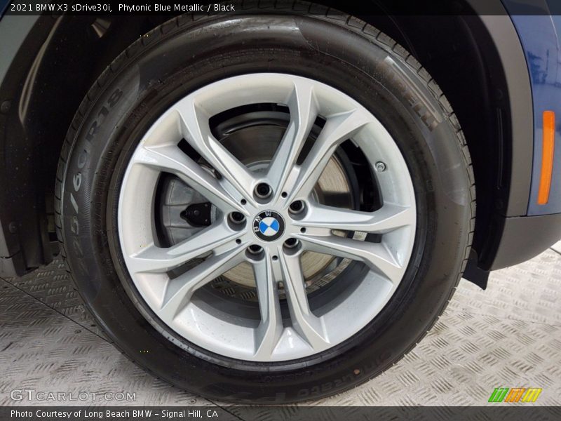 Phytonic Blue Metallic / Black 2021 BMW X3 sDrive30i