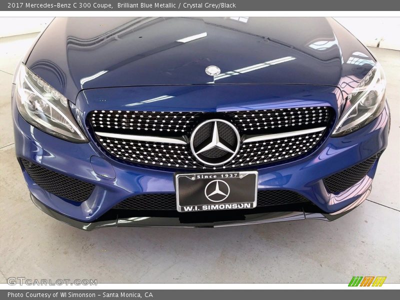 Brilliant Blue Metallic / Crystal Grey/Black 2017 Mercedes-Benz C 300 Coupe