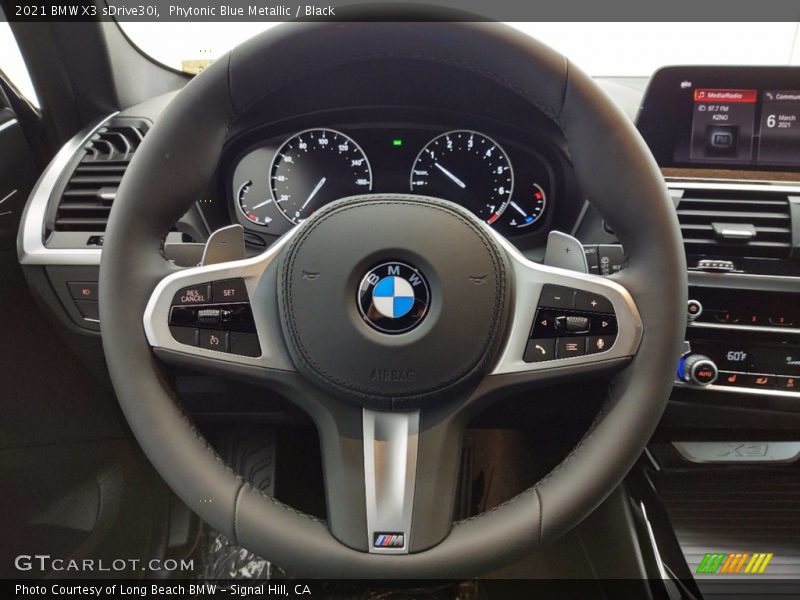 Phytonic Blue Metallic / Black 2021 BMW X3 sDrive30i