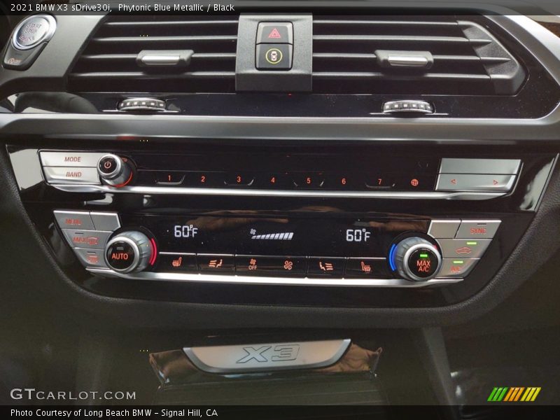 Phytonic Blue Metallic / Black 2021 BMW X3 sDrive30i