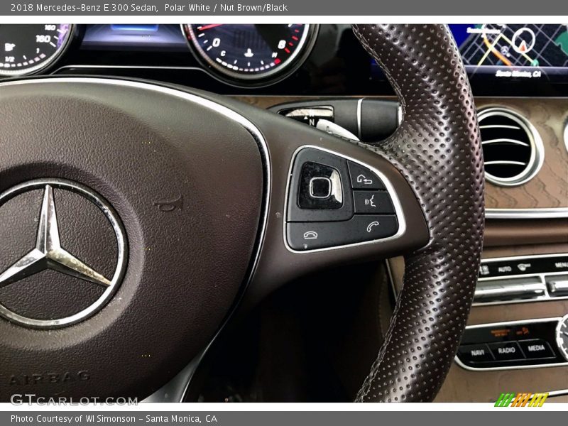 Polar White / Nut Brown/Black 2018 Mercedes-Benz E 300 Sedan