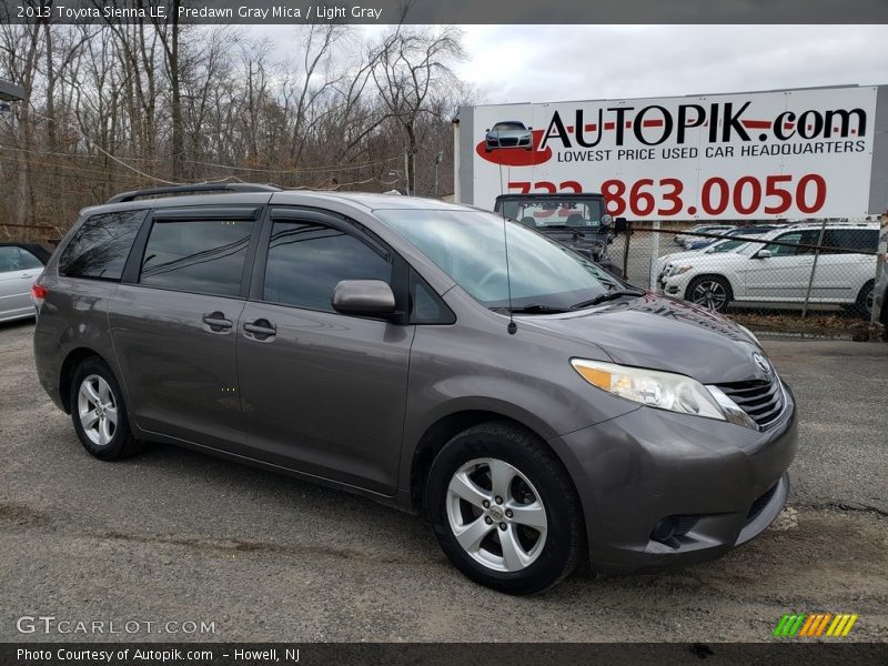 Predawn Gray Mica / Light Gray 2013 Toyota Sienna LE