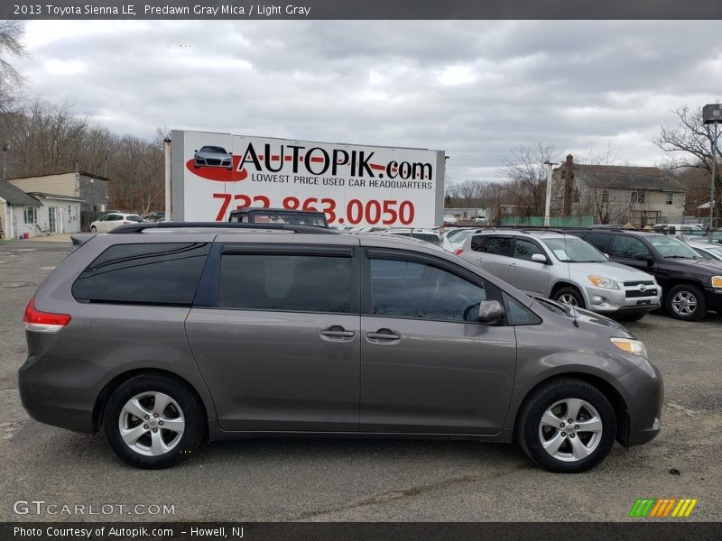 Predawn Gray Mica / Light Gray 2013 Toyota Sienna LE