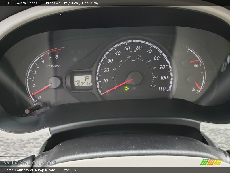 Predawn Gray Mica / Light Gray 2013 Toyota Sienna LE