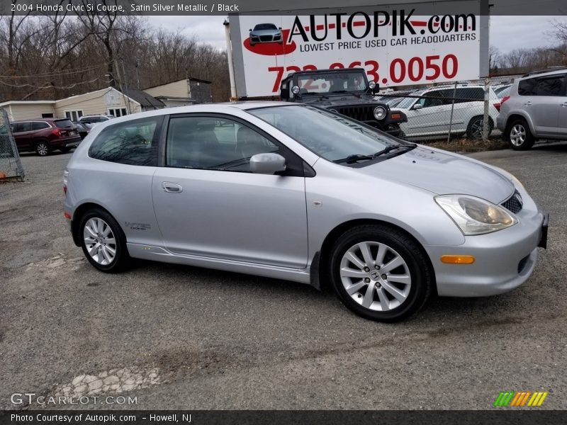 Satin Silver Metallic / Black 2004 Honda Civic Si Coupe