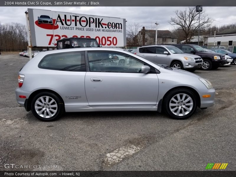 Satin Silver Metallic / Black 2004 Honda Civic Si Coupe