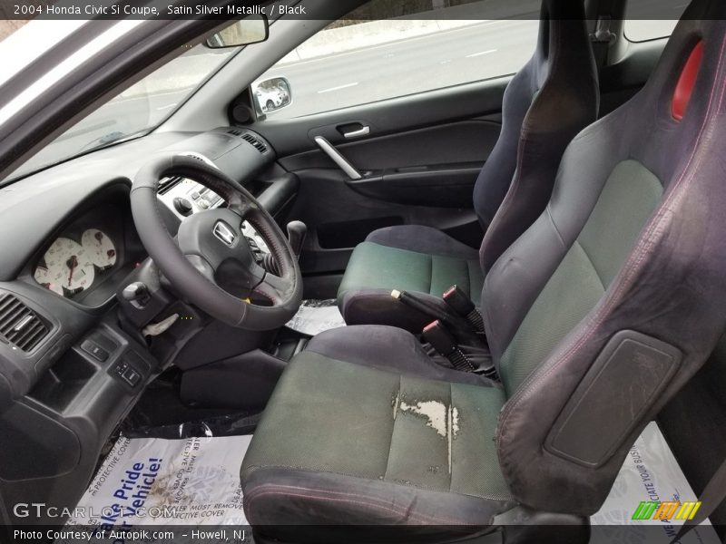 Satin Silver Metallic / Black 2004 Honda Civic Si Coupe