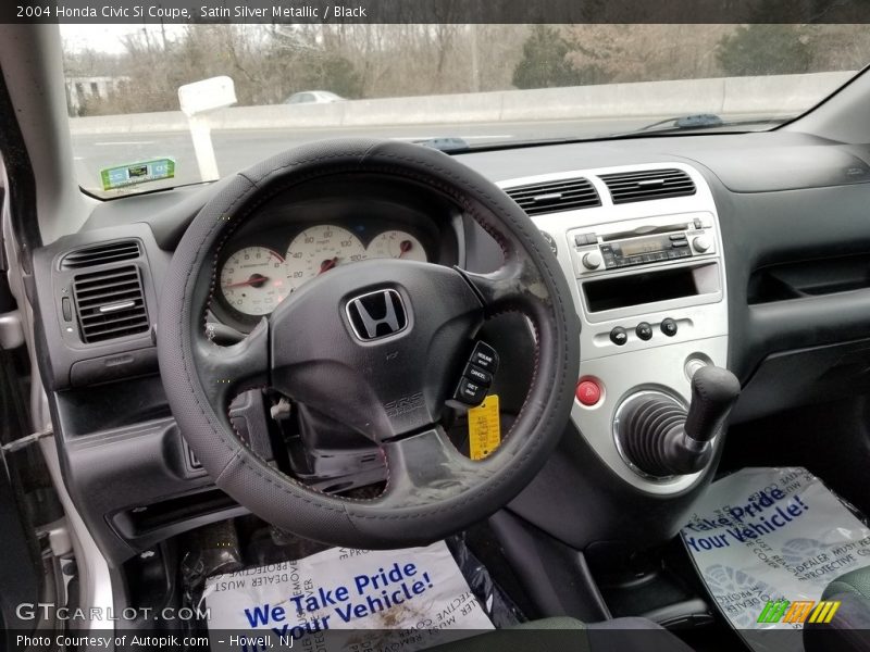 Satin Silver Metallic / Black 2004 Honda Civic Si Coupe