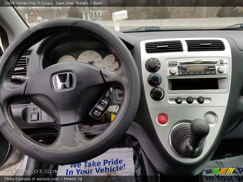 Satin Silver Metallic / Black 2004 Honda Civic Si Coupe