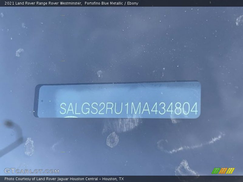 Portofino Blue Metallic / Ebony 2021 Land Rover Range Rover Westminster
