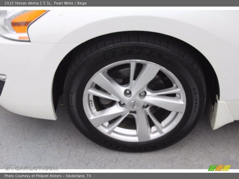 Pearl White / Beige 2015 Nissan Altima 2.5 SL