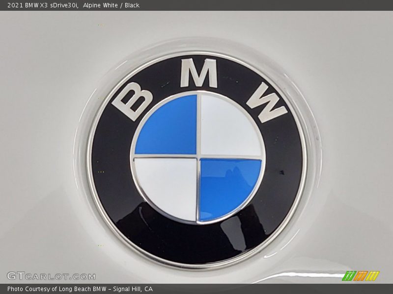 Alpine White / Black 2021 BMW X3 sDrive30i