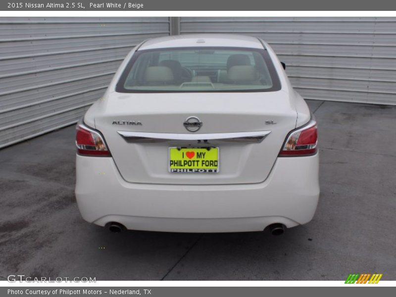 Pearl White / Beige 2015 Nissan Altima 2.5 SL