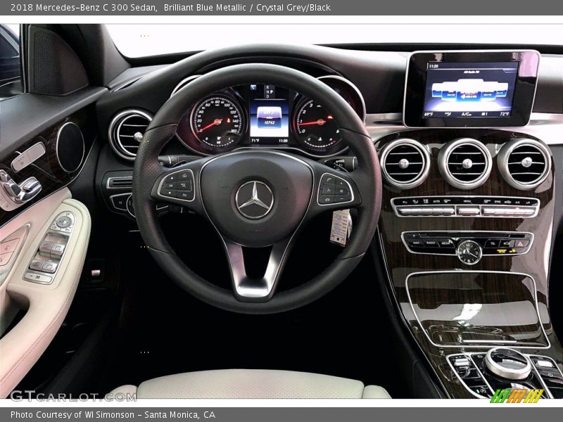Brilliant Blue Metallic / Crystal Grey/Black 2018 Mercedes-Benz C 300 Sedan