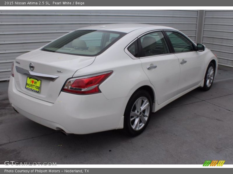 Pearl White / Beige 2015 Nissan Altima 2.5 SL