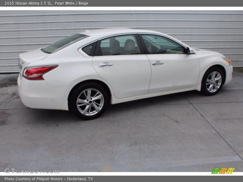 Pearl White / Beige 2015 Nissan Altima 2.5 SL